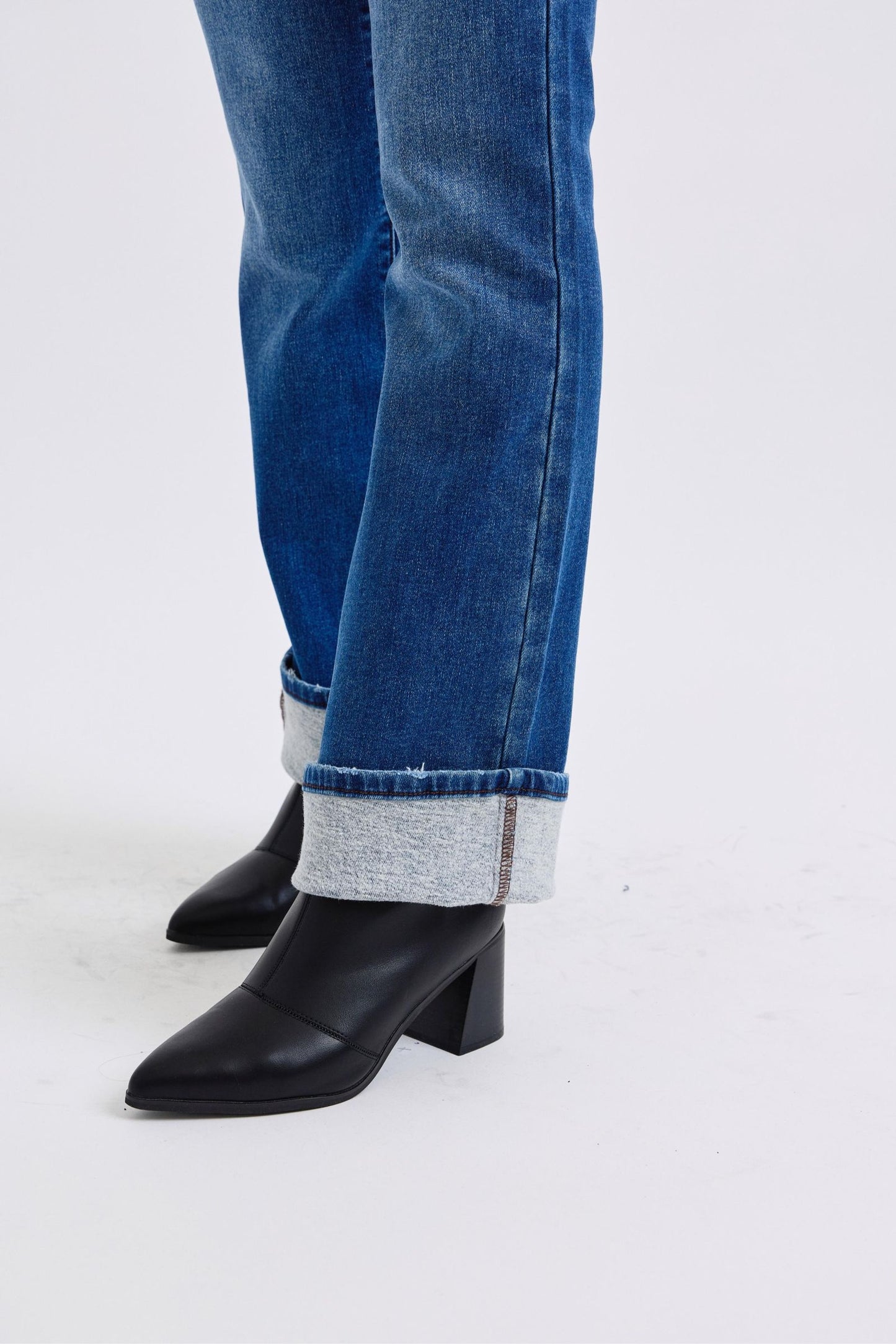 Full Size Run Mid-Rise Bootcut Jeans with Thermal Lining
