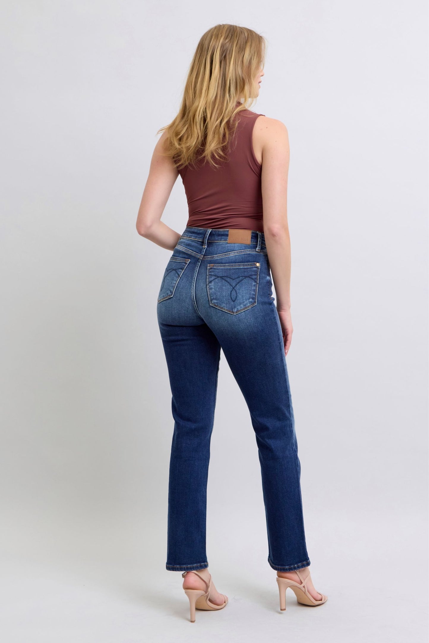 Full Size Washed Straight Leg Jeans with Pockets