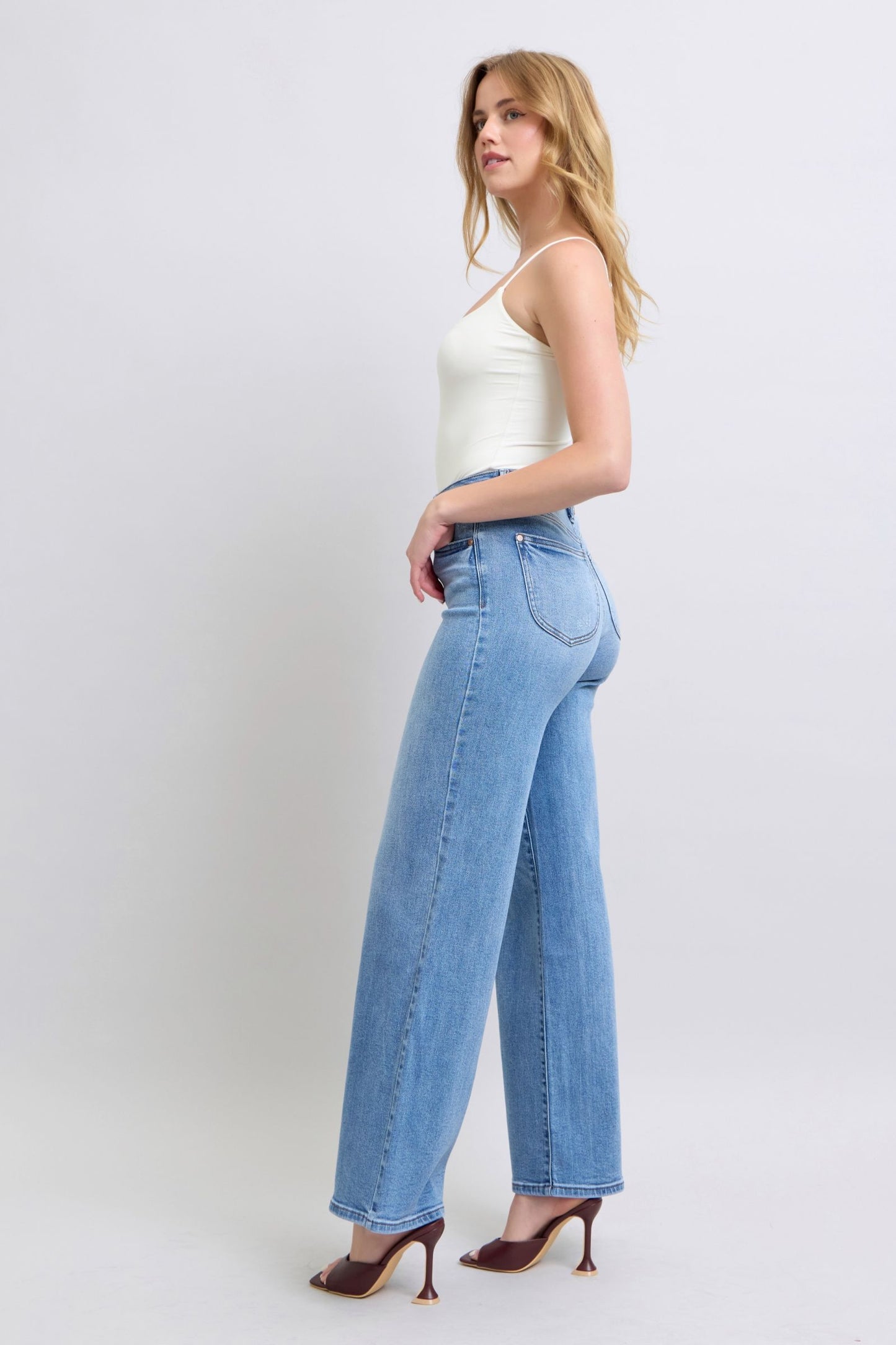 Full Size Wide Leg Jeans with Pockets