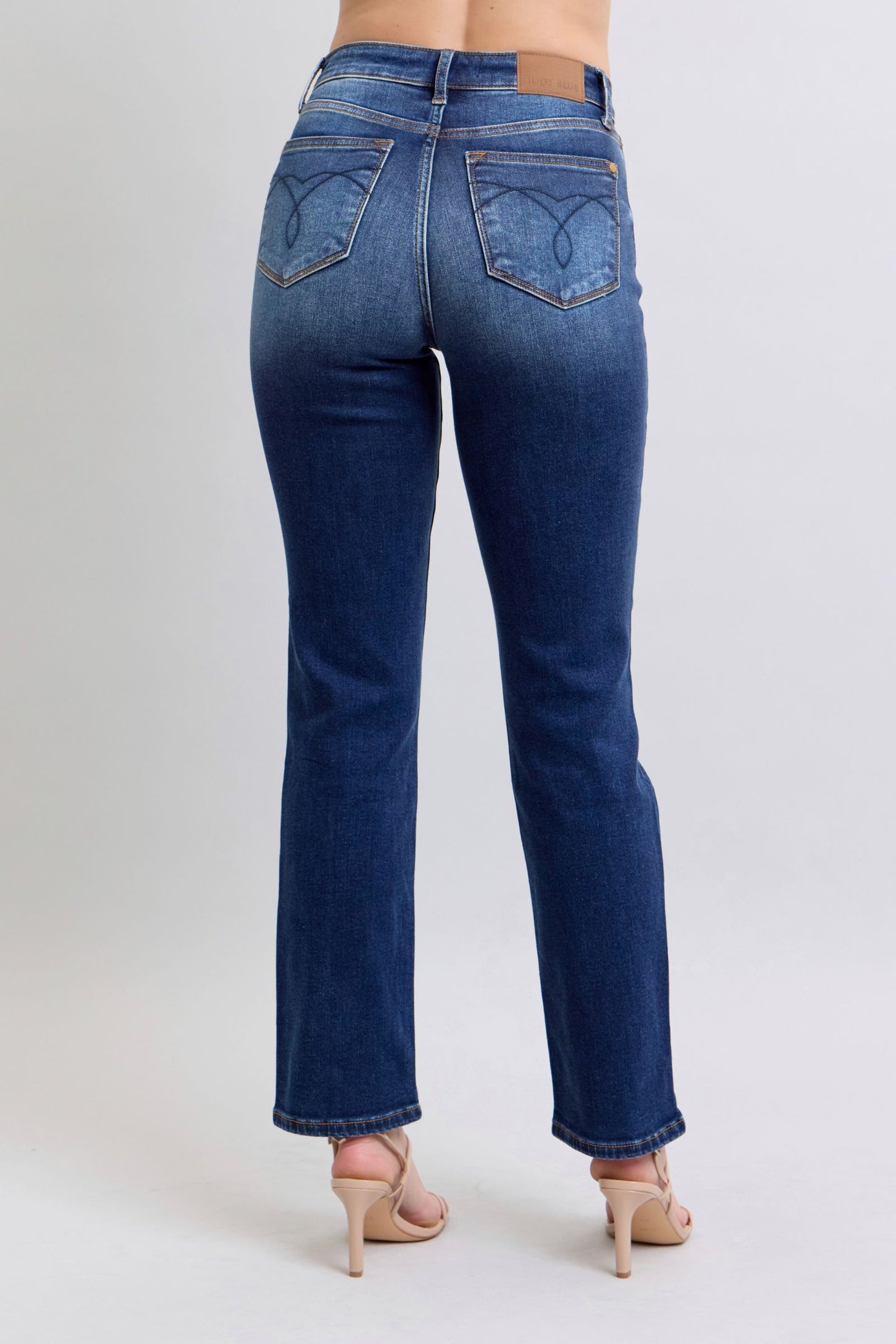 Full Size Washed Straight Leg Jeans with Pockets