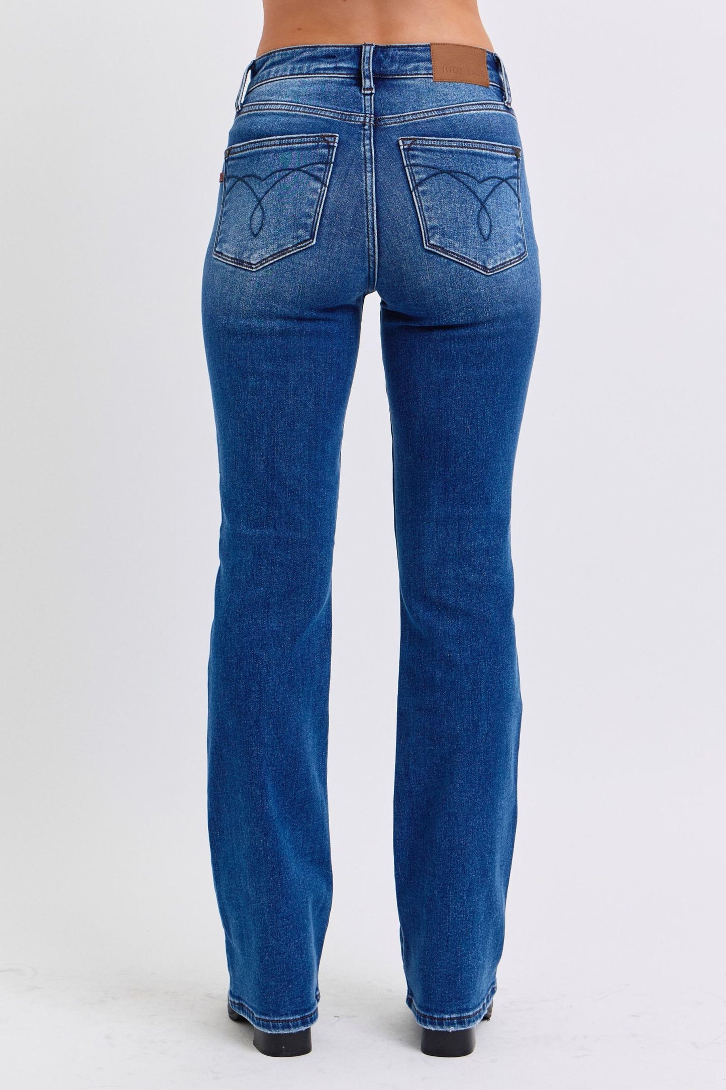 Full Size Run Mid-Rise Bootcut Jeans with Thermal Lining