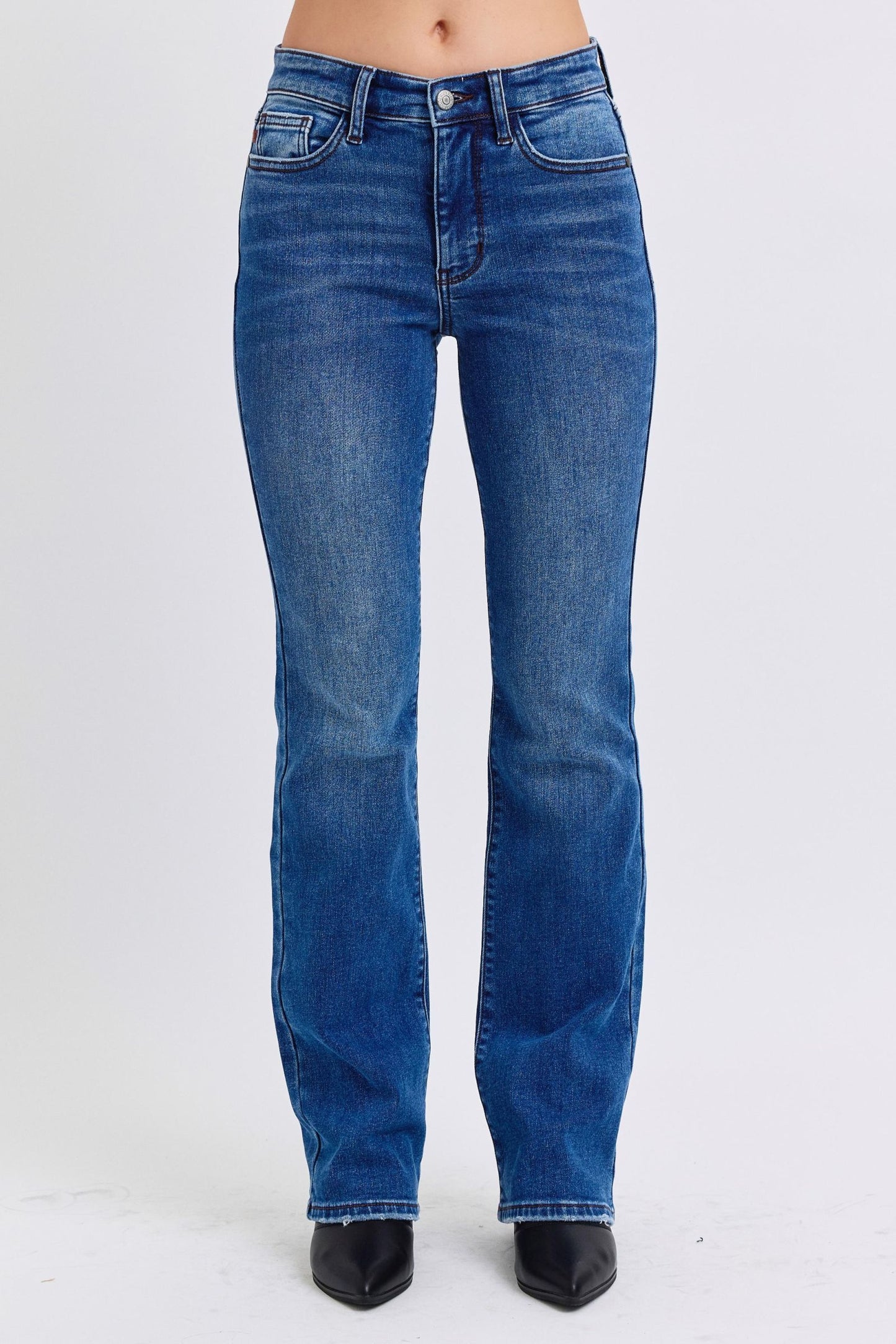 Full Size Run Mid-Rise Bootcut Jeans with Thermal Lining