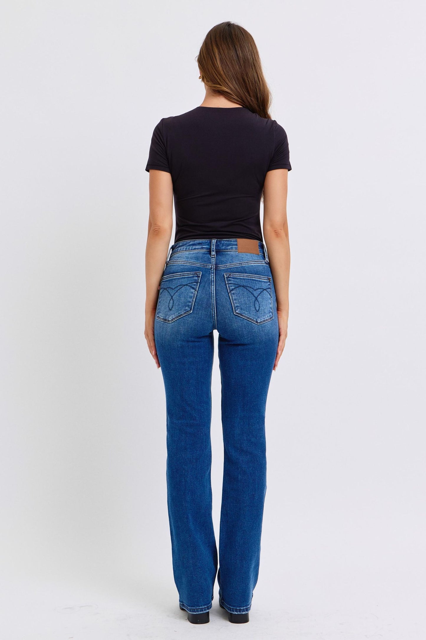 Full Size Run Mid-Rise Bootcut Jeans with Thermal Lining