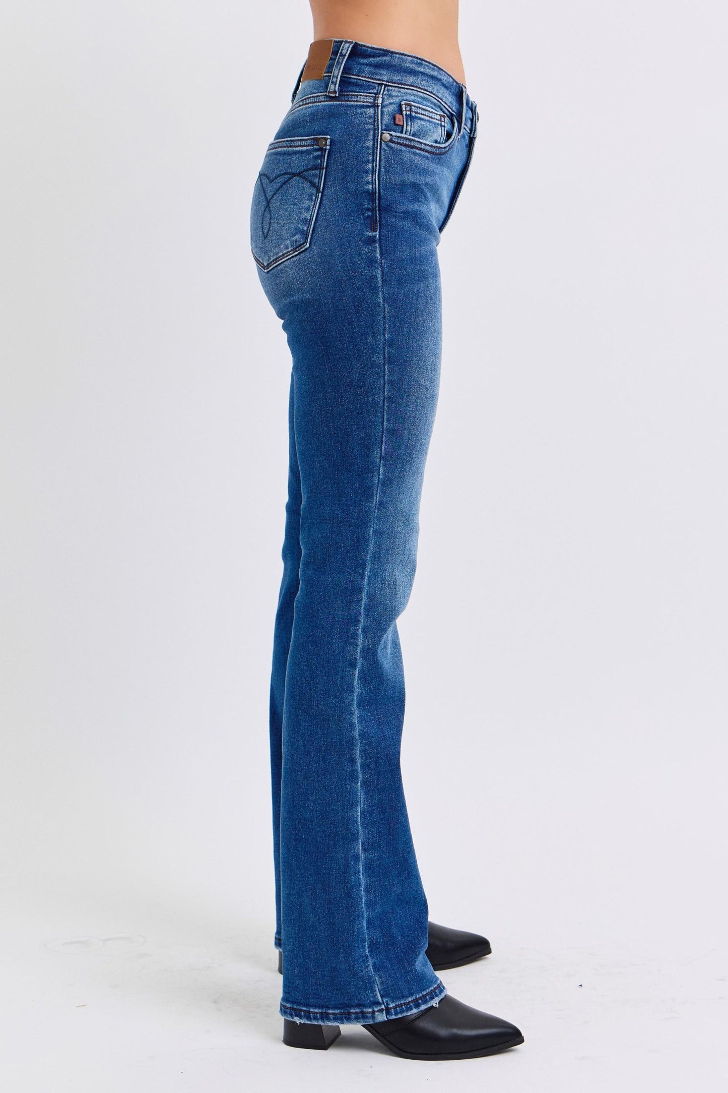 Full Size Run Mid-Rise Bootcut Jeans with Thermal Lining